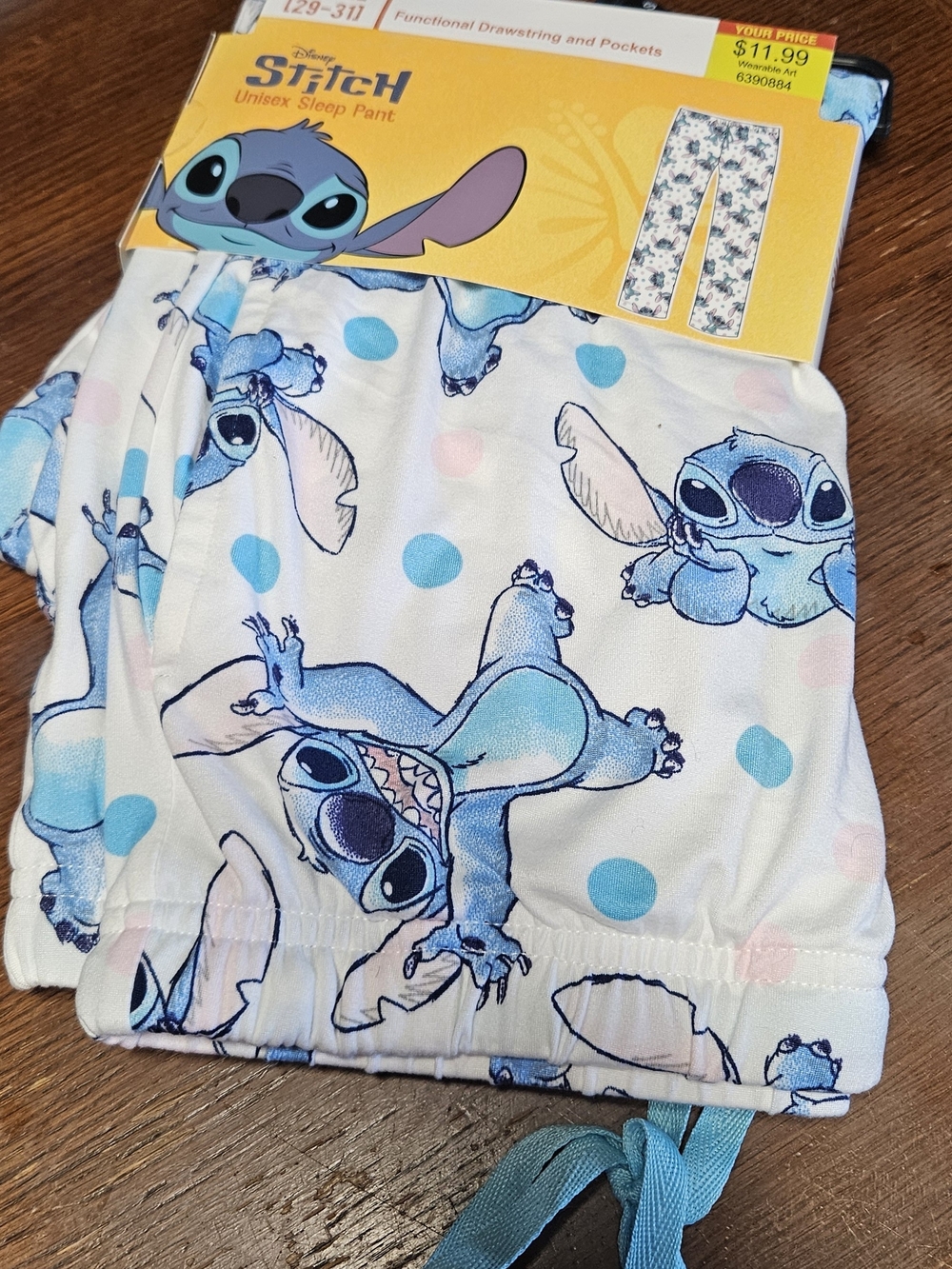 Disney White & Blue Stitch Unisex Pajama Pants